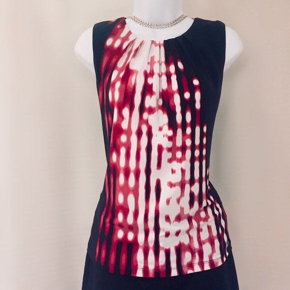 Calvin Klein Tops - Calvin Klein Multicolor Sleeveless Blouse, NWT!